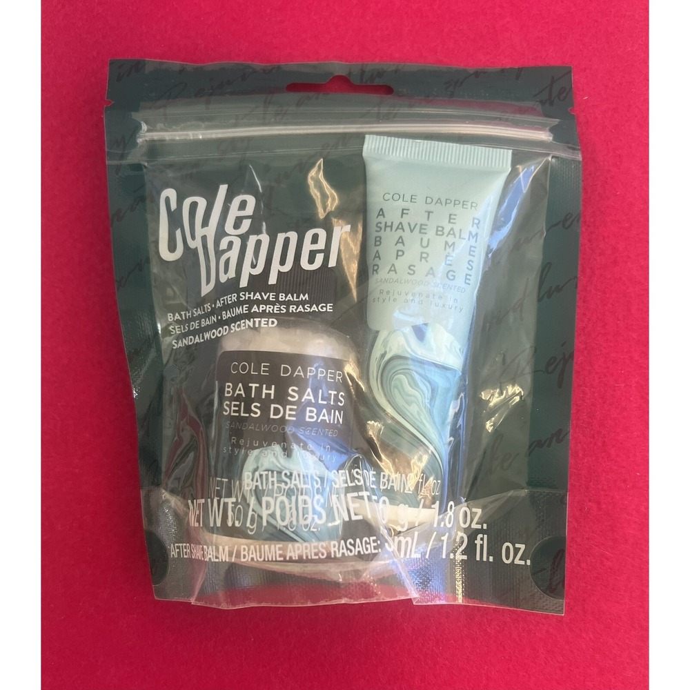 COLE‎ DAPPER AFTER SHAVE AND BATH SALTS SET NEW